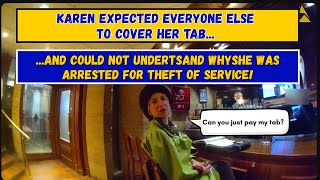 ARRESTED FOR DINE-AND-DASH DELUSION - Karen Thought “Friends Got This”