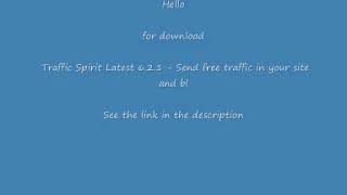 Traffic Spirit Latest 6.2.1 - Send free traffic in your site (crack)