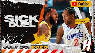 LeBron James vs Kawhi Leonard EPIC DUEL Full Highlights | Clippers vs Lakers | July 30, 2020