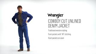 Wrangler mens Cowboy Cut Western Unlined Denim Jacket outerw