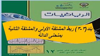 تابع بند (3-3) ربط المشتقة الاولى والمشتقة الثانية بمنحنى الدالة الحصة الثالثة (التقعر )