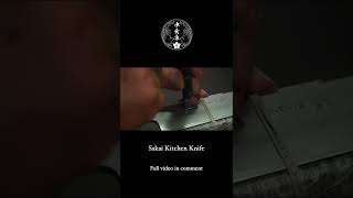 How the Japanese craftsman engraves the name on the Japanese knife #Shorts