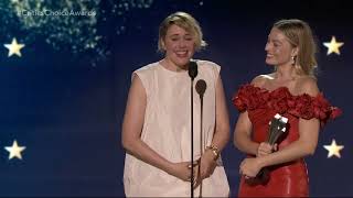 Margot Robbie and Greta Gerwig Barbie Acceptance Speech at The 29th Annual Critics Choice Awards