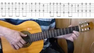 Сулико -  на гитаре + табы - Georgian song - Suliko  - guitar + tabs