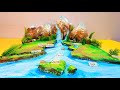 How to make 3D model of River | River model making | Landform model  | River model school project