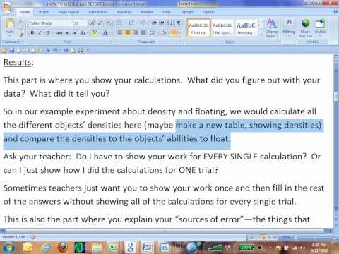 How to Write a Chemistry or Physics Lab Report How to Write a Chemistry or Physics Lab Report