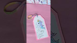 Cute and easy unicorn happy New year card| new year card | diy paper craft