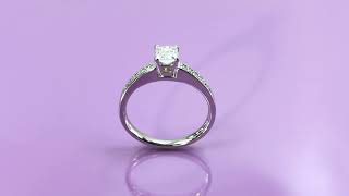 Princess cut solitaire diamond ring 0.64 (ctw) in 14k gold