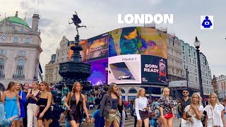 London Walk 🇬🇧 Nightlife, Piccadilly Circus, Leicester Square to SOHO | Central London Walking Tour