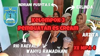 pembuatan es cream putar oleh kelompok 3 kelas 12 MIPA 4 (2024/2025)