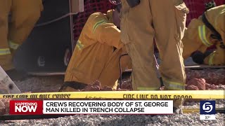 Body recovered after trench collapse outside of a St. George home