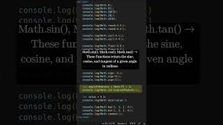 🧬 JavaScript 25c 🧬 Math object methods Part 2 🧬 #javascript #js #coding #omg #course #courses