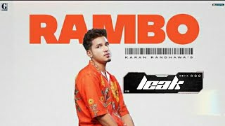 RAMBO : JASS MANAK & Karan Randhawa leak version | Latest Punjabi Songs 2021