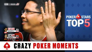 Crazy Poker Moments ♠️ Poker Top 5 ♠️ PokerStars Global