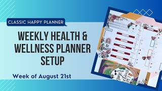Weekly wellness planner setup | Happy Planner Recovery Layout