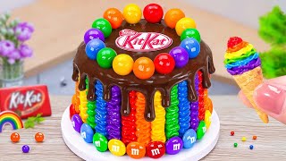 Amazing KITKAT Melting Chocolate Rainbow Cake 🤩🌈 Best Miniature Cake Recipe Ideas 💖 Mini Wonderful