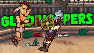 Gladihoppers - The Gladiator Simulator - No Armor vs The Hardest Boss! - Gladihoppers Gameplay