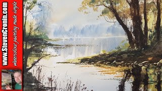 How To Paint a Simple River Scene in Watercolour