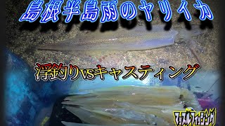 島根半島のヤリイカ釣り。浮釣りとキャスティングどっちが釣れるか、試してきました。R3.2.26