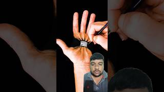 अपने हाथ को ही गायब कर दिया पेंटिंग से। #magic #hand #illusion #illution #art #shorts