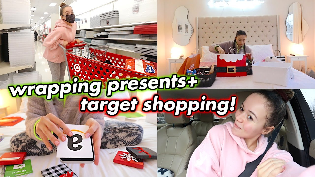 Wrapping Christmas Presents + Target Shopping! Vlogmas Day 19 & 20 ...