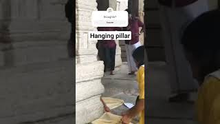 The hanging pillar of india. Lepakshi temple #hangingpillar #lepakshi