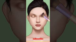 ASMR makeup removal animation #shorts #asmr #animation