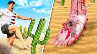 Kicking a CACTUS so Nobody else has to *FEET DESTROYED*