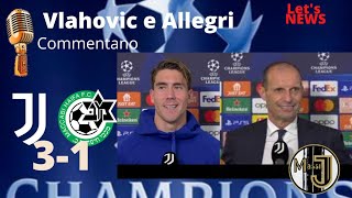 JUVENTUS - Maccabi HAIFA 3-1 🎤 /// UCL / Le parole di Vlahovic e Max Allegri