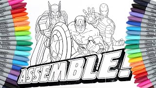 THE AVENGERS #1 Coloring Pages | Thor, Captain America, Ironman | AVENGERS | How to Color Avengers |