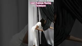 Secrets to Perfectly Pleating Backdrop Fabric | #diybackdrop