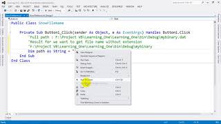 How to Show FileName GetFullPath, GetFileNameWithoutExtension, etc in VB NET 2012