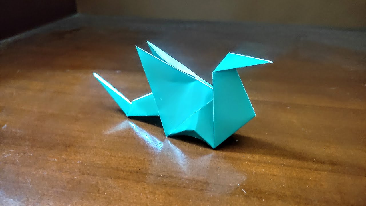 Origami Simple Dragon Step By Step Youtube