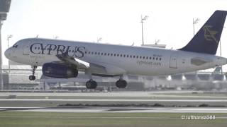 Cyprus Airways A319/A320 at Munich Airport - Farewell (HD)