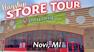 TOUR: Novi, MI Flagship Chuck E. Cheese (Unique Mural \u0026 Huge Arcade)