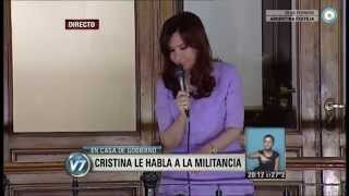 Visión 7- Cristina le habla a la militancia
