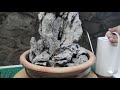 making mini waterfall using flower pot