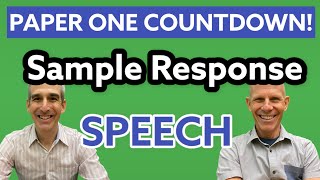 Countdown to Paper One - Speech - Sample Student Response