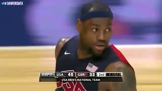 LeBron James and Kobe Bryant DESTROY Great Britain vs x 2012 Team USA Full Highlights
