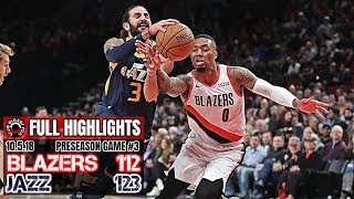 Portland Trail Blazers vs Utah Jazz - Full Game Highlights - October 7, 2018