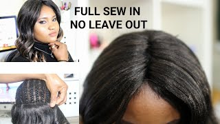 How To Sew In Without A Closure Or Leave Out Save Money Ft