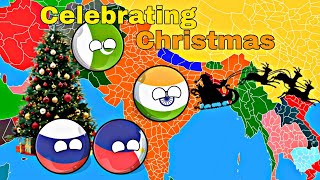 Countries celebrating Christmas 🎄🎁 [Funny And Kidnapped] 🎈🎄⭐ #countryballs #worldprovinces