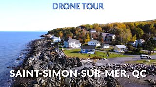 Majestic Aerial Views of Saint-Simon-sur-Mer: Explore Quebec from Above!