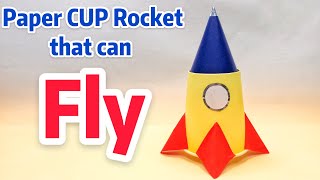 How to make Paper Rocket that can FLY!! DIY Paper Cup! Super EASY and FUN!