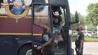 NBA teams arrive in Orlando for season restart