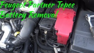 Peugeot Partner Tepee Battery Removal