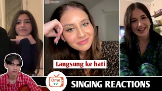 Cewek bule ini mulai terpikat setelah cowok Indonesia menyanyikan lagu dari bahasa nya | OmeTV