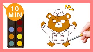 《勇敢的迪克》認識顏色Coloring for kids｜Painting｜Coloring｜Drawing｜Art｜【畫畫魔法】YOYO點點名S22｜著色畫兒童節目