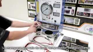 US Motor Works Fuel Pump Tester Components Setup w/Spanish Subtitles