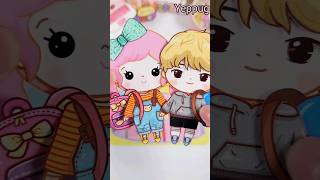 공부하러 가도 귀여움은 포기 못해! 코디  #students #shorts #diy #paperdolls  종이구관 종이인형